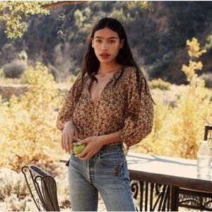 DÔEN Ariste Top, XS, Golden Mesa Floral Print